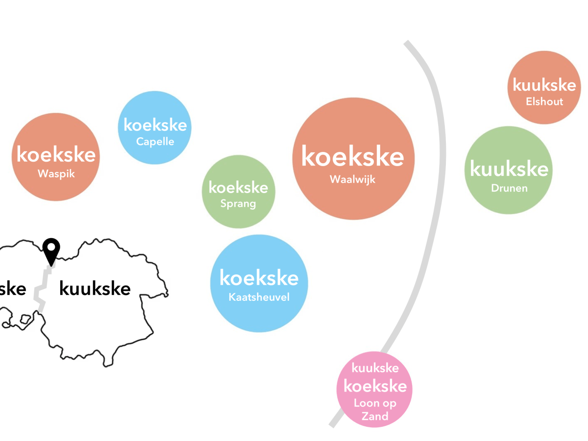 Dialectkaart: koekske &&nbsp;kuukske